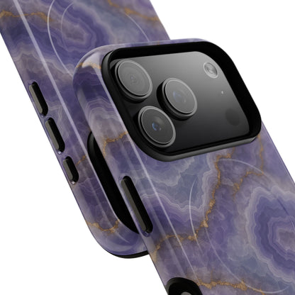 Purple Agate Marble iPhone Case with MagSafe
