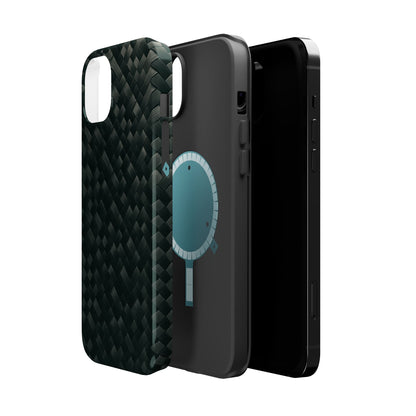 Dark Carbon Fiber Texture Magnetic Impact-Resistant iPhone Case | MagSafe compatible  Shamo's