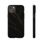 Black Marble Tough iPhone Case  Shamo's iPhone 15 Plus / Glossy