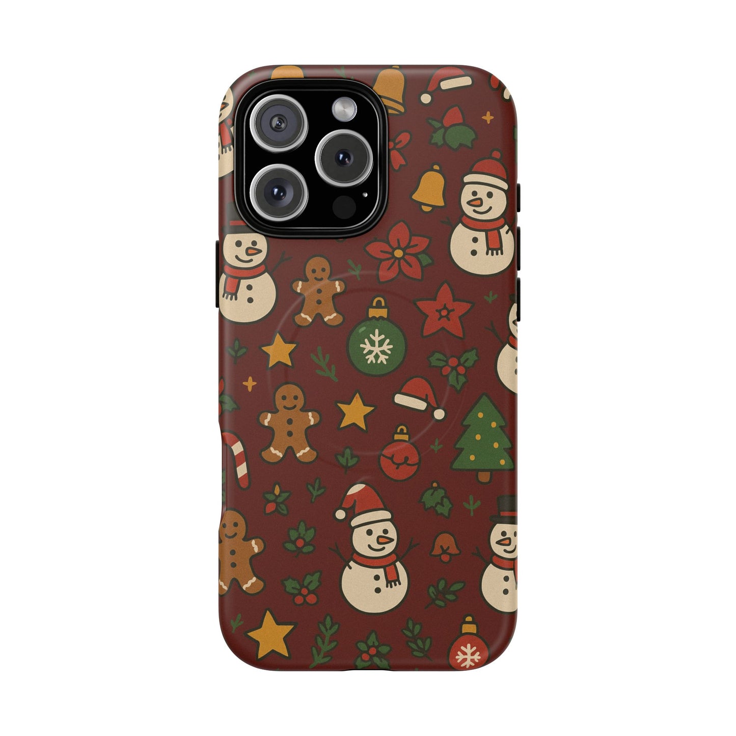 Snowman & Gingerbread Tough iPhone Case (MagSafe compatible)