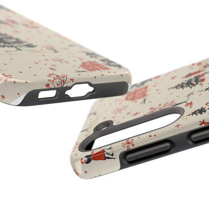 Winter Village Holiday Tough iPhone Case — Vintage Holidays & Snow Scene