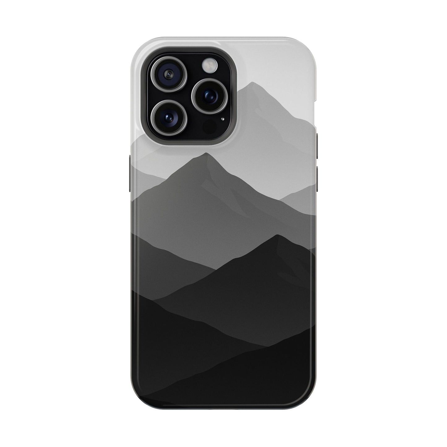 Monochrome Mountain Design iPhone Case | MagSafe  Shamo's iPhone 15 Pro Max / Glossy