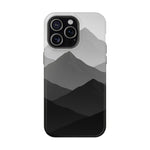 Monochrome Mountain Design iPhone Case | MagSafe  Shamo's iPhone 15 Pro Max / Glossy