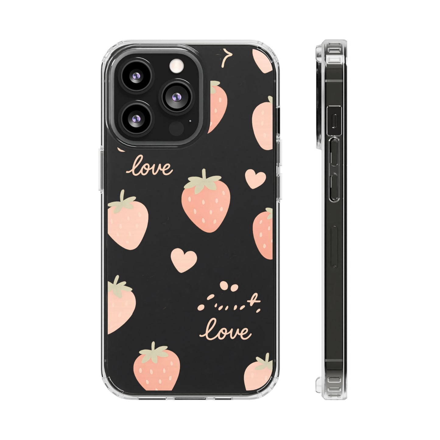 Sweet Love Strawberry Clear iPhone Case | MagSafe - Shamo's