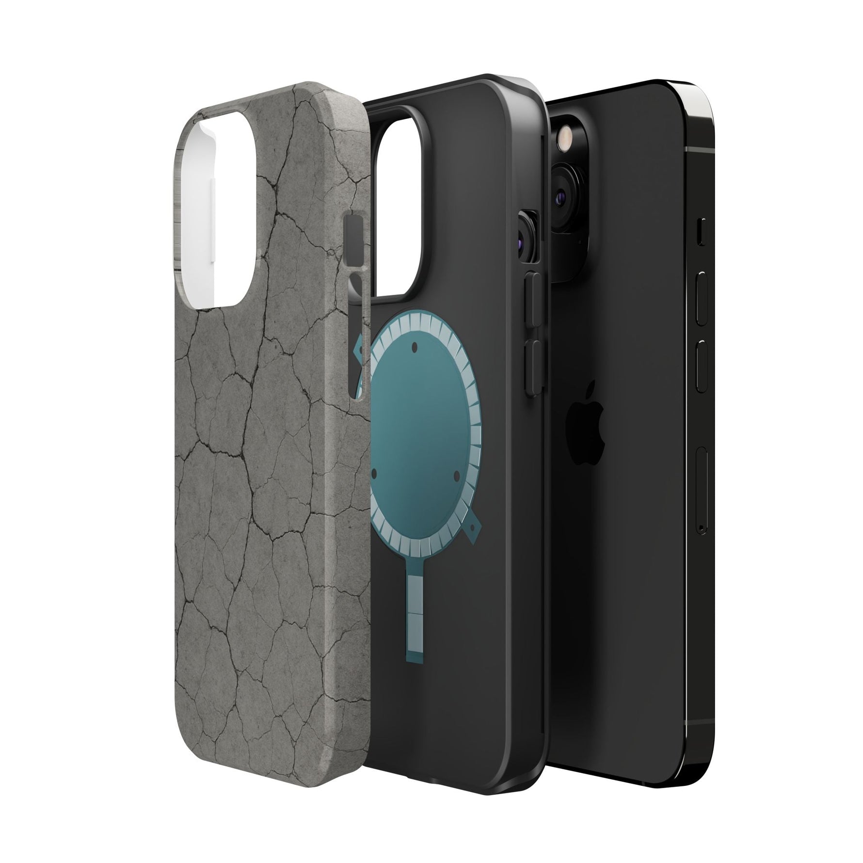 Cracked Concrete Texture iPhone Case with MagSafe compatibility  Shamo's