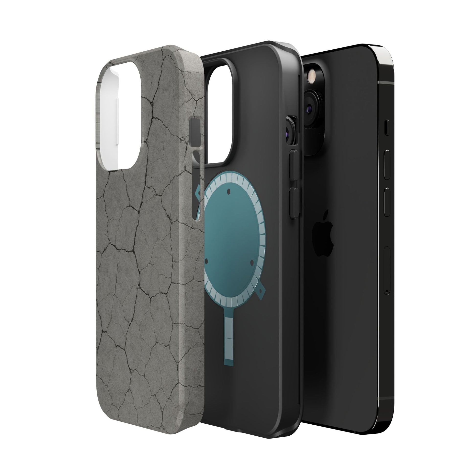 Cracked Concrete Texture iPhone Case with MagSafe compatibility  Shamo's