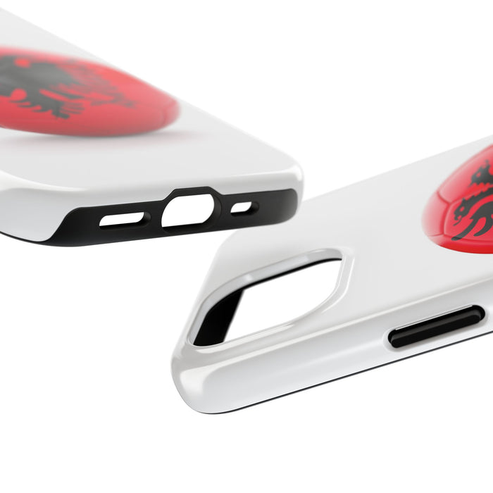 Tough Phone Cases with Albanian soccer flag