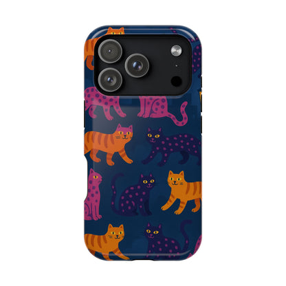 Colorful Cat Phone Case - MagSafe Impact-Resistant