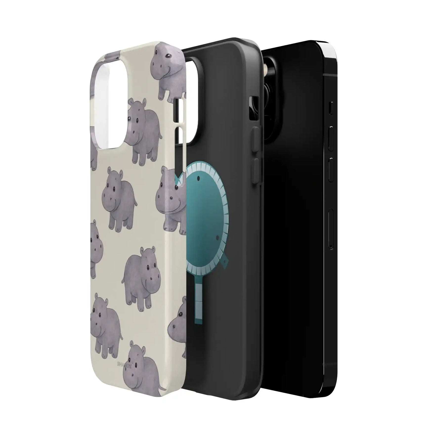 Cute Tiny Hippo Magnetic Impact-Resistant Phone Case