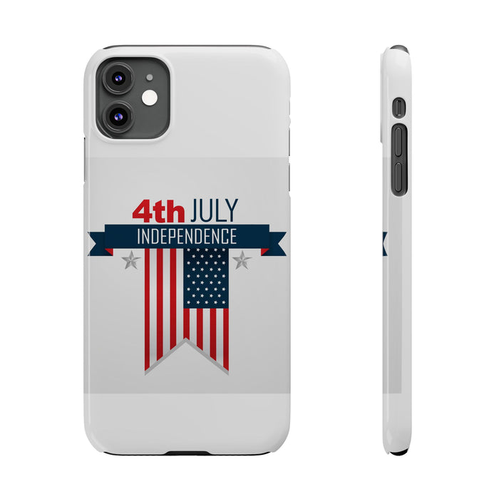 Slim Phone Cases with 4th of July writitng