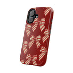 Holiday Red Bow iPhone Case — Impact‑Resistant iPhone Cover with MagSafe compatibility  Shamo's