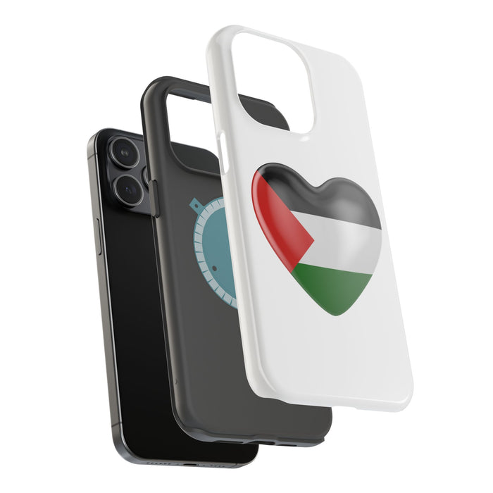 MagSafe Tough Cases with Palestinian flag in heart shape