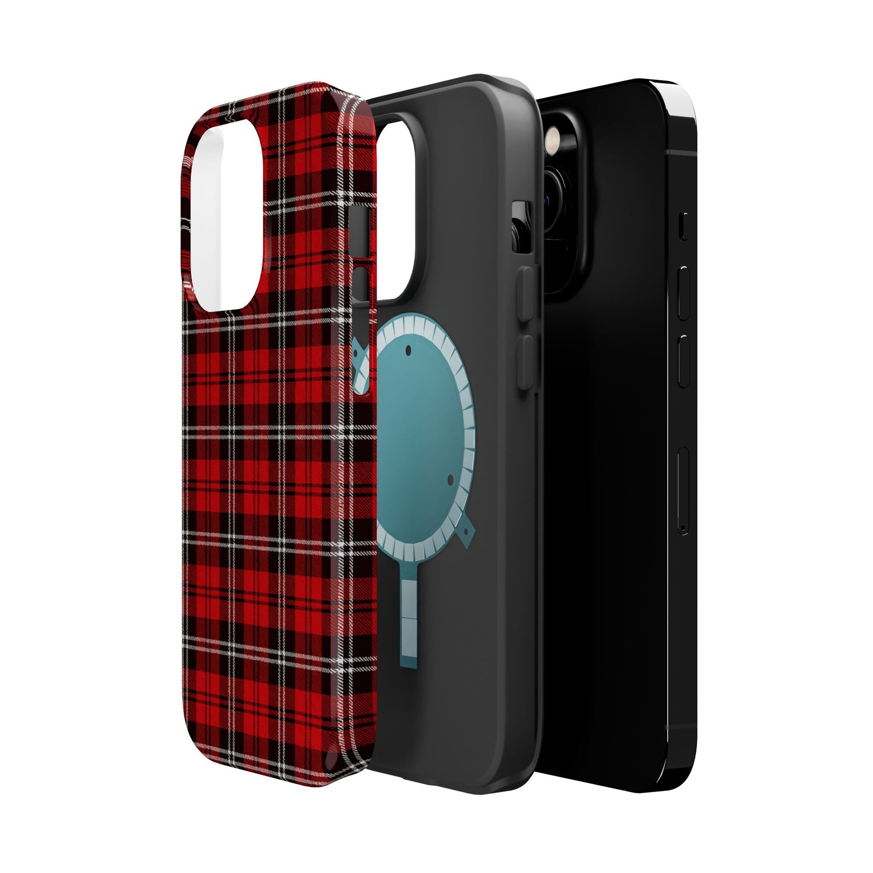 Red Tartan Plaid Impact-Resistant iPhone Case | MagSafe compatibility  Shamo's