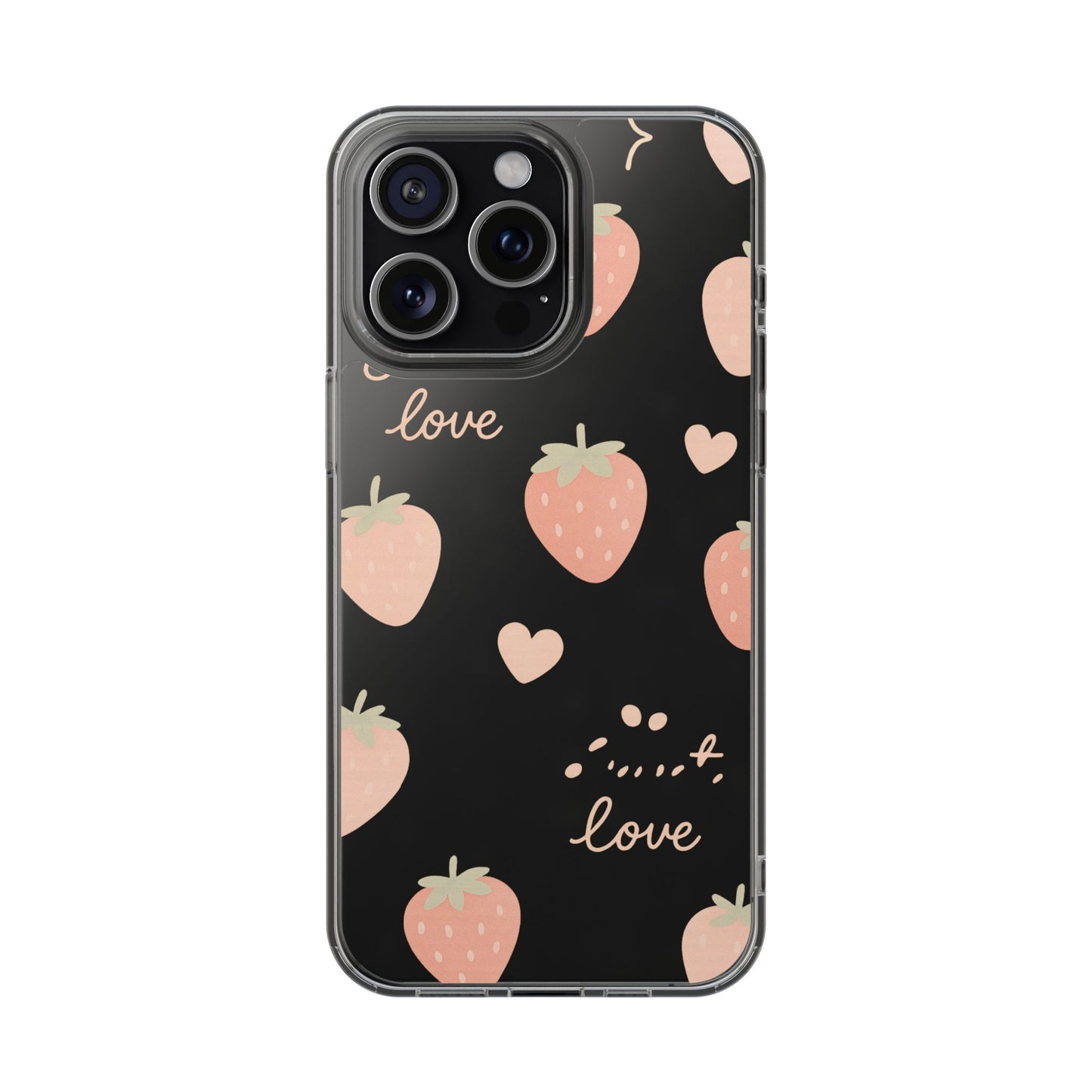 Sweet Love Strawberry Clear iPhone Case | MagSafe - Shamo's