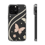 Butterfly Pearl Impact-Resistant Clear iPhone Case - iPhone 14 Pro Max / Without gift packaging - Shamo's