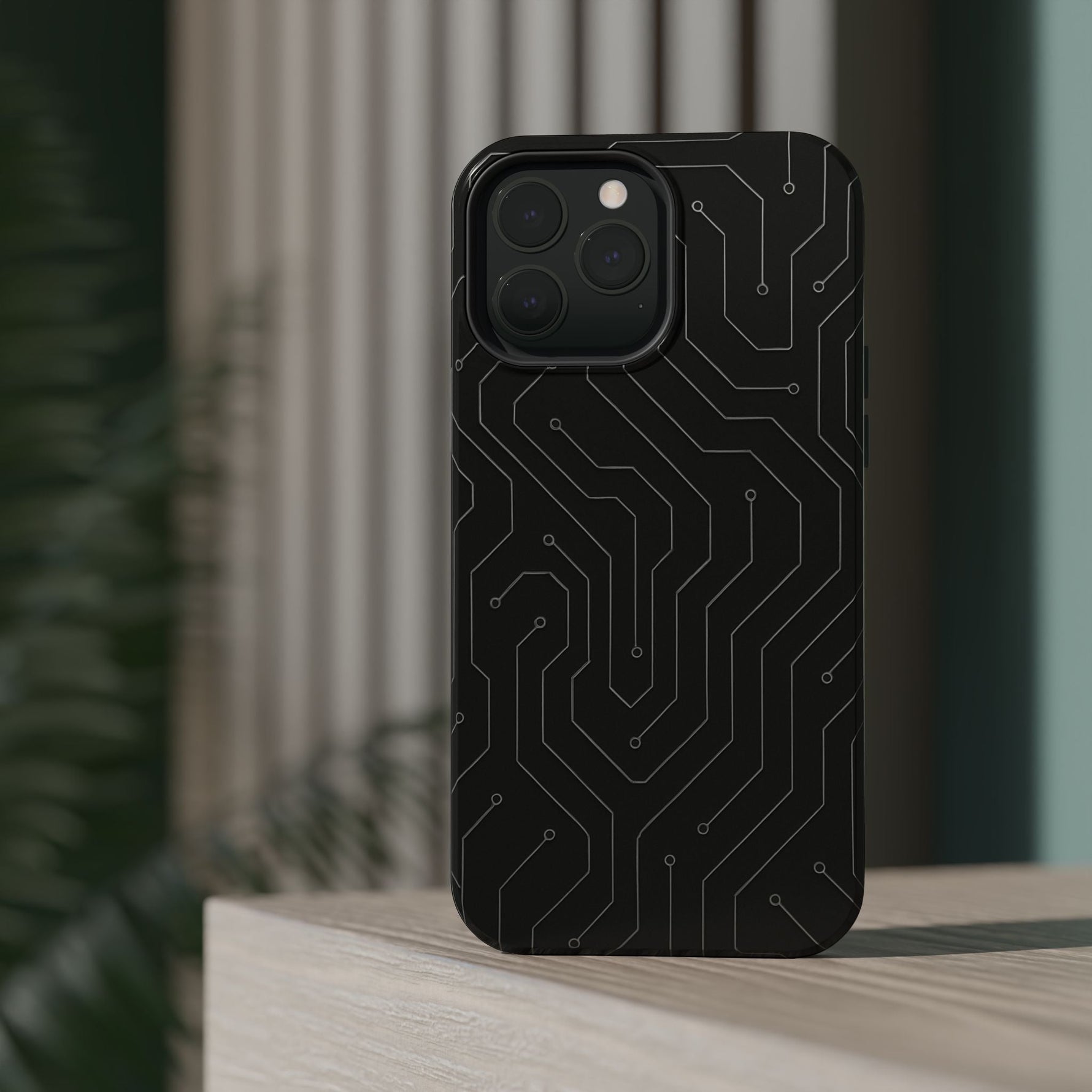 Black Circuit Board Design iPhone Case | MagSafe  Shamo's