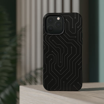 Black Circuit Board Design iPhone Case | MagSafe  Shamo's