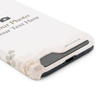 Funda para teléfono personalizable con tarjetero | Añade tu propia foto y texto