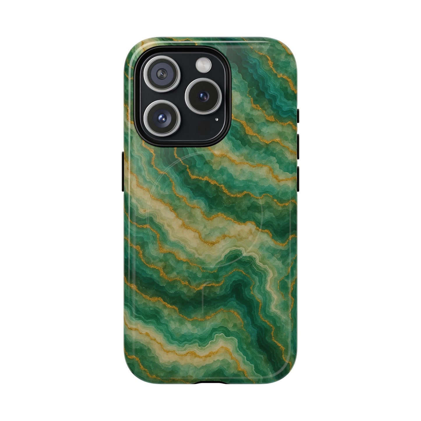 Green Marble iPhone Case with MagSafe - Shamo's