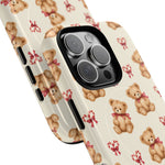 Coque iPhone Ourson des fêtes et sucres d’orge en forme de cœur avec MagSafe