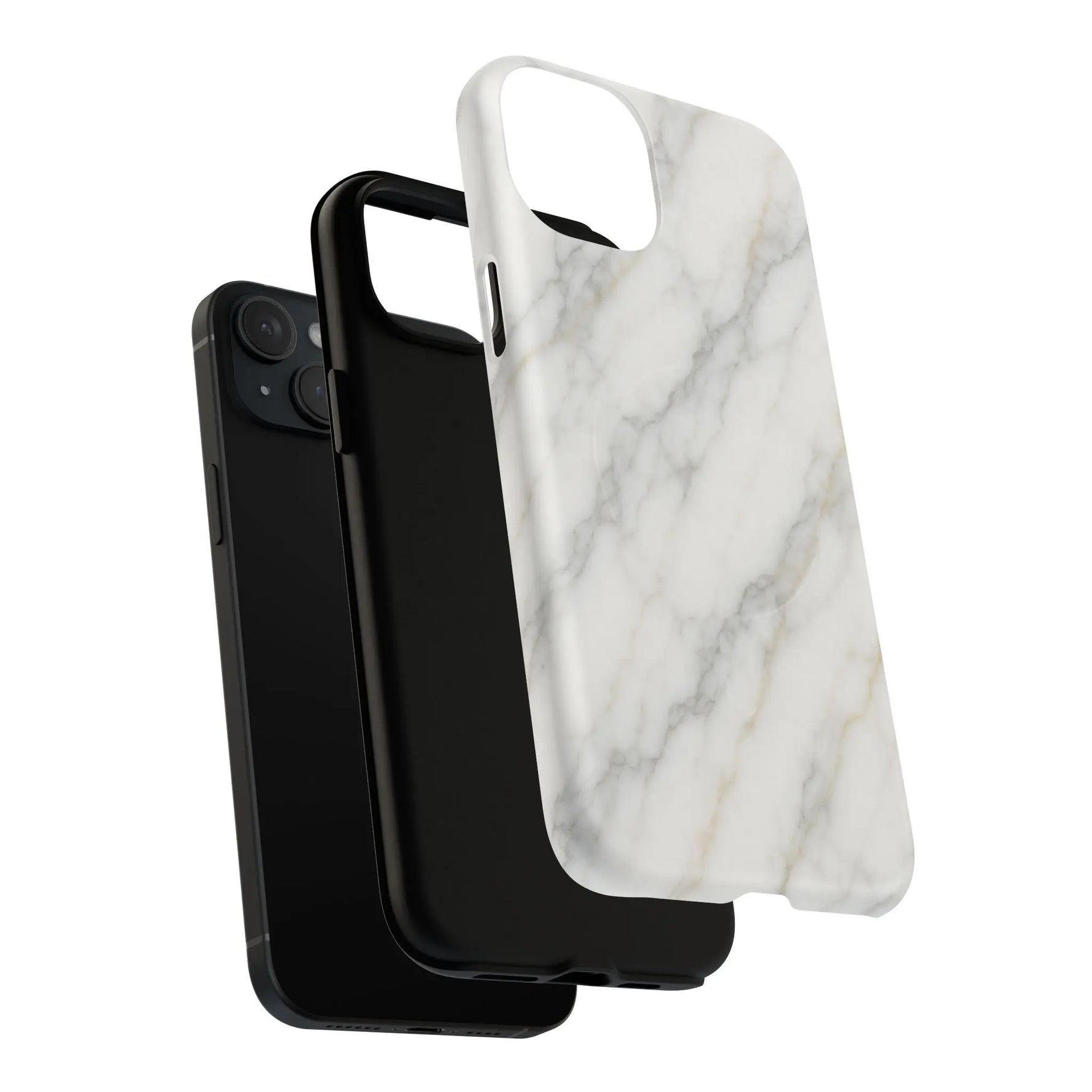 Classic White Marble iPhone Case with MagSafe - Shamo's