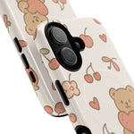 Teddy Berry Cozy Strawberry Pattern iPhone Case with MagSafe