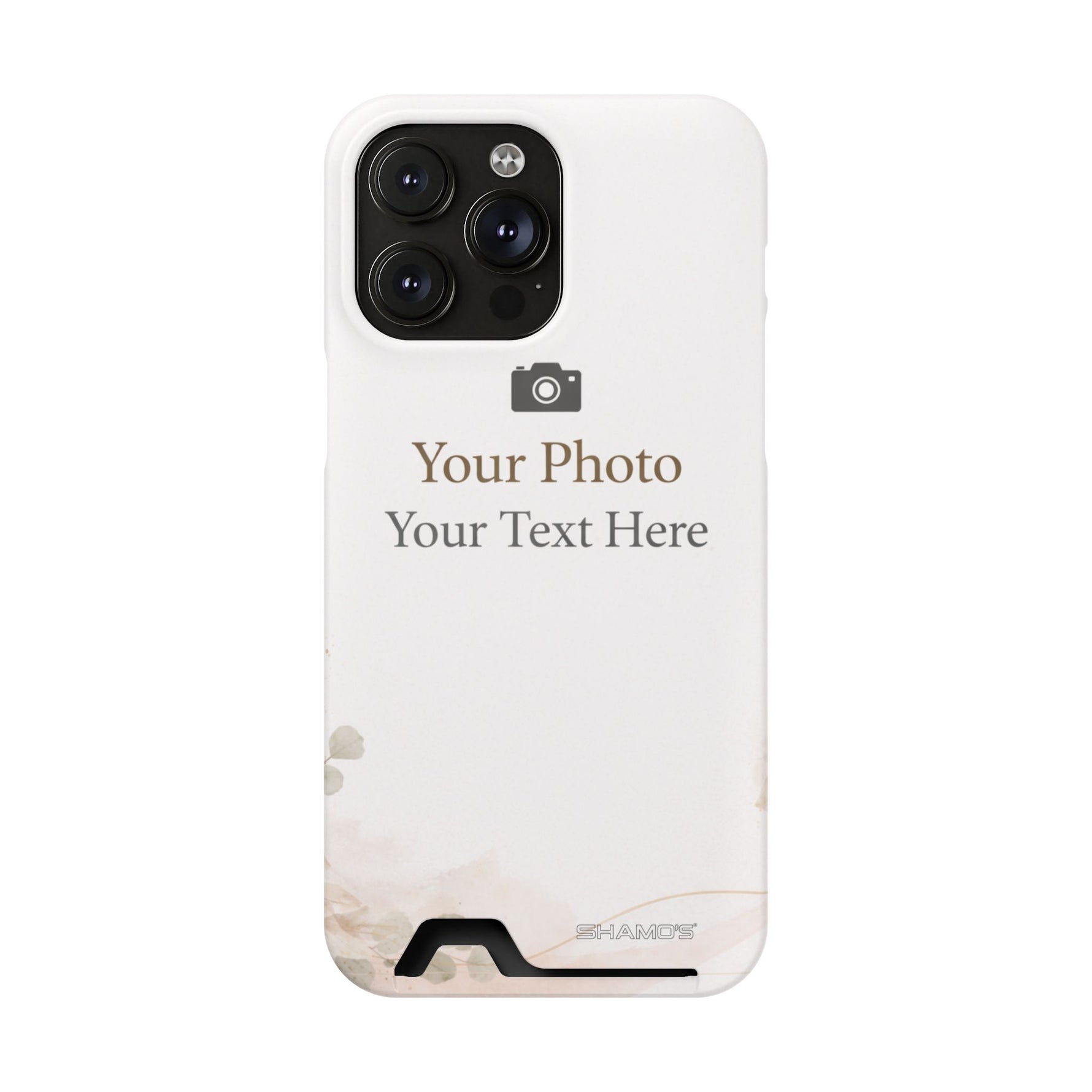 Personalizable Card-Holder Custom Phone Case | Add Your Own Photo and Text - iPhone 14 Pro Max / Matte / Without gift packaging - Shamo's