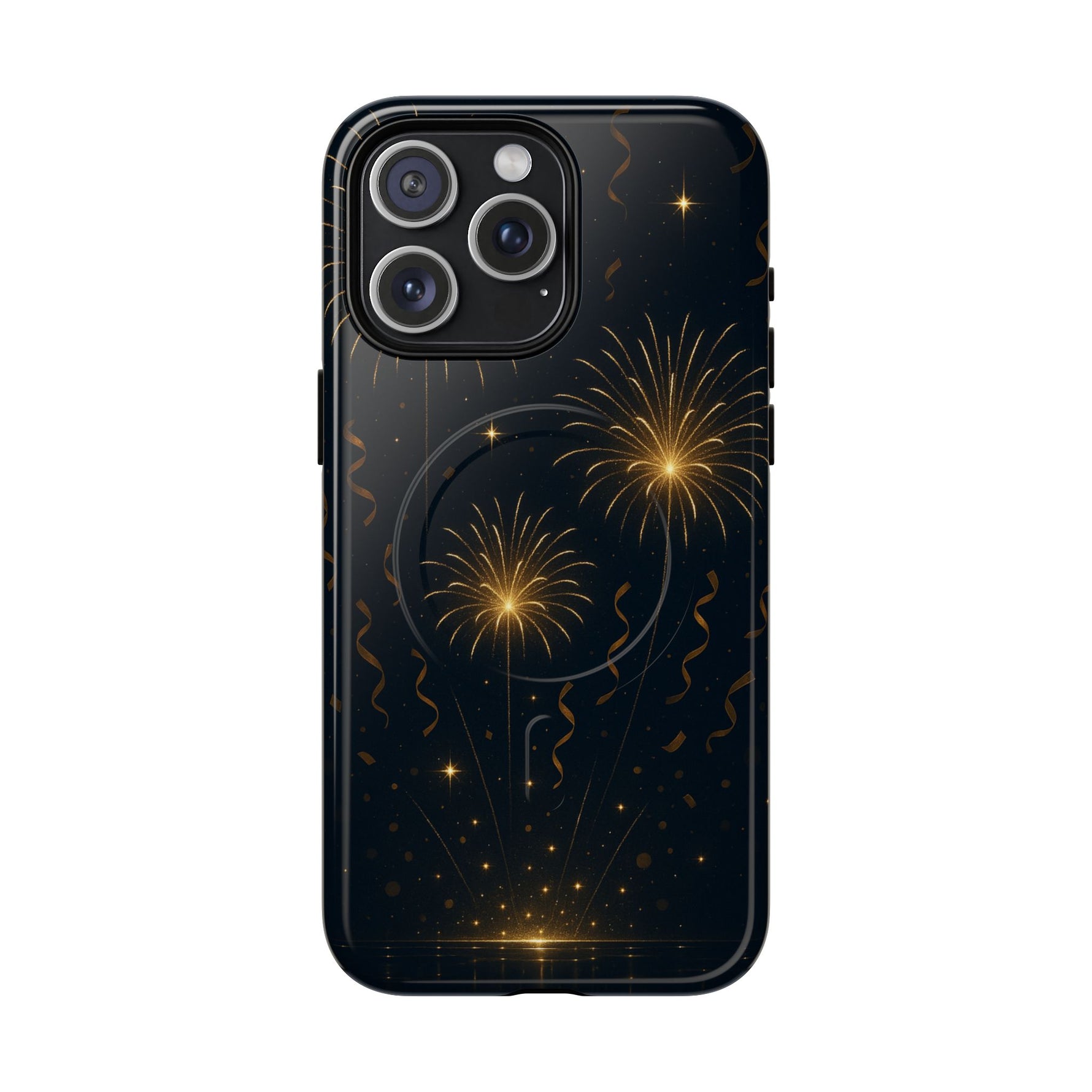 Gold Fireworks Celebration iPhone Case with MagSafe - Shamo's