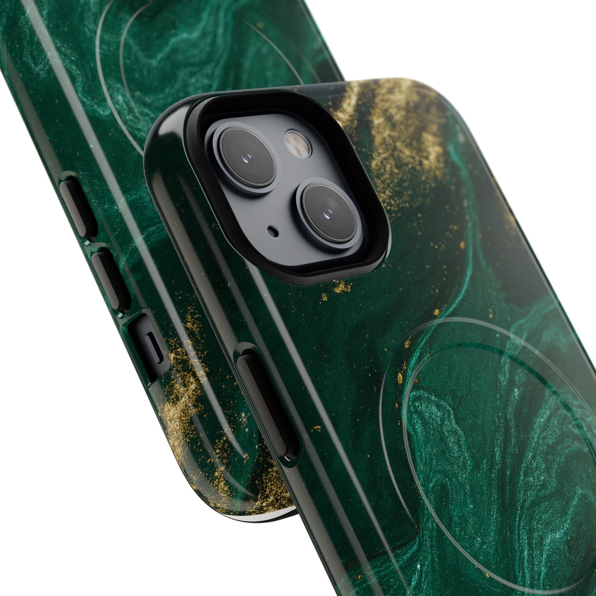 Emerald Marble with Gold Veins iPhone Case | with MagSafe  Shamo's