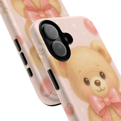 Ribbon Teddy Bear Love iPhone Case with MagSafe