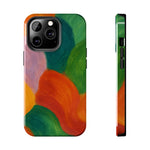 Abstract Color Wave Tough Phone Case — Bold Orange & Green Protective Phone Cover  Shamo's iPhone 13 Pro