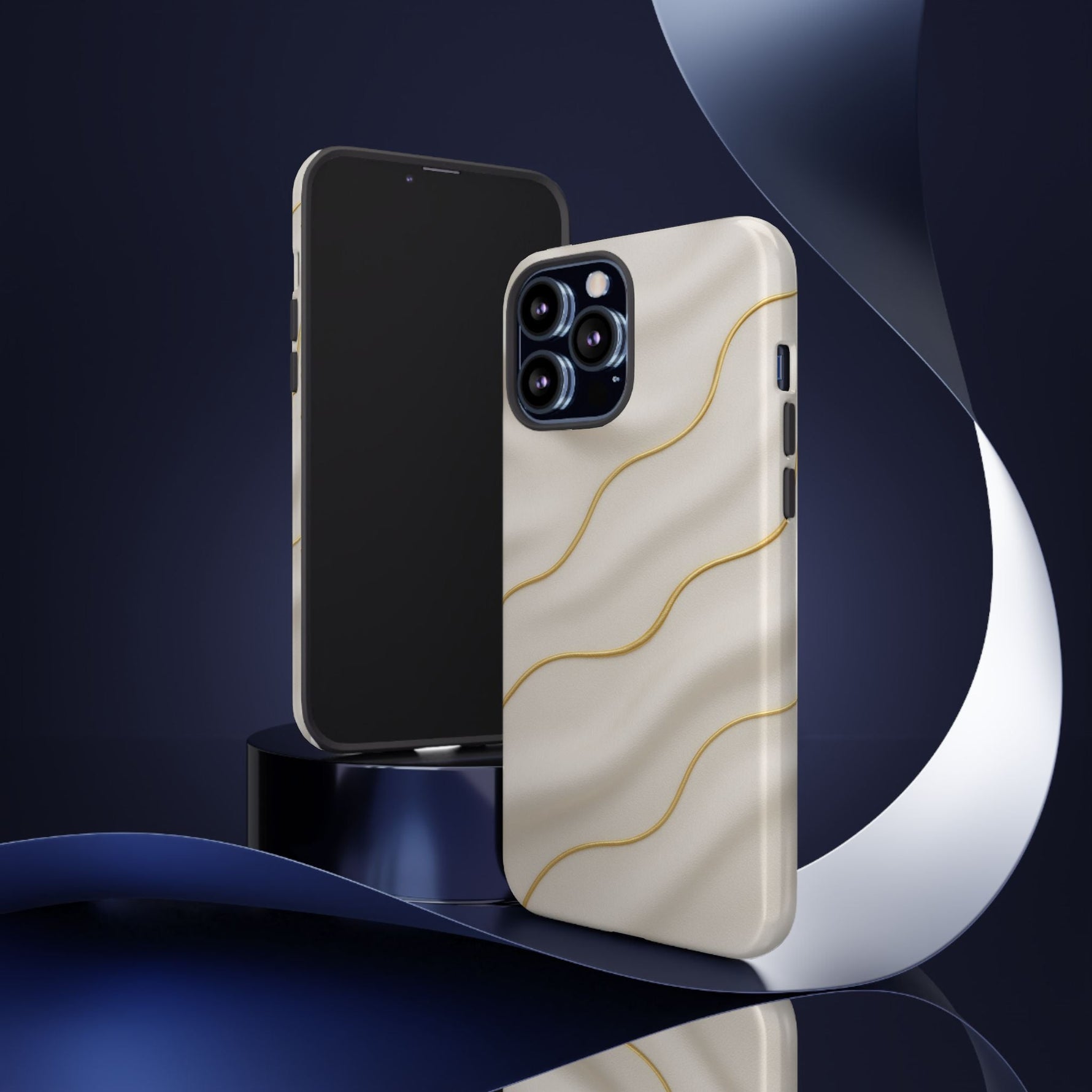 Elegant Gold Wave Tough iPhone Case  Shamo's