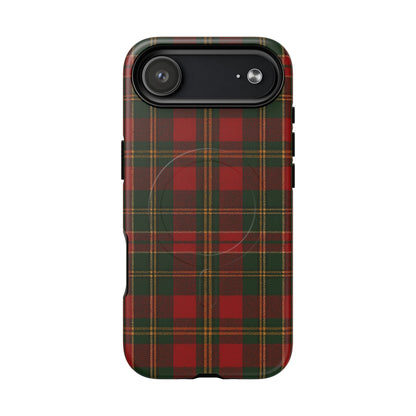 Plaid Holiday iPhone Case — Red & Green Tartan (MagSafe compatible)