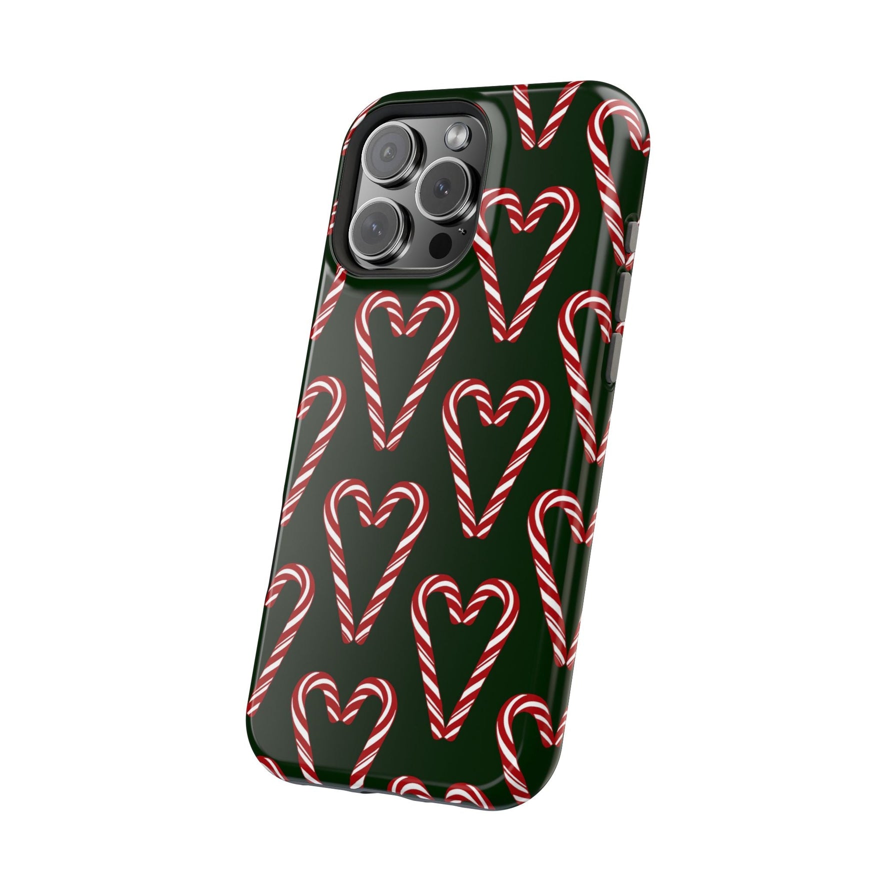 Candy Cane Heart MagSafe Impact-Resistant iPhone Case  Shamo's