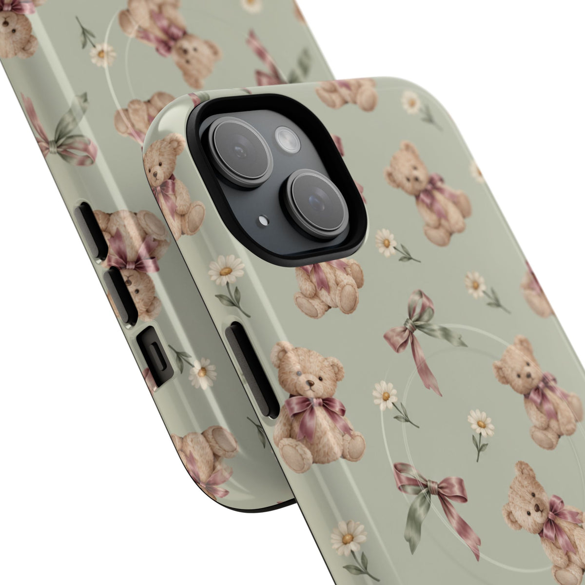 Funda para iPhone con lazo y osito de peluche con MagSafe