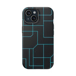 Neon Grid Magnetic Impact-Resistant iPhone Case | MagSafe compatible  Shamo's iPhone 15 / Matte