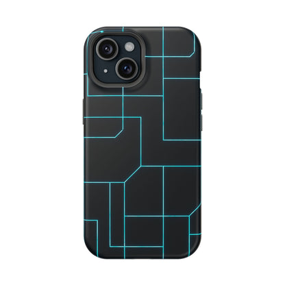 Neon Grid Magnetic Impact-Resistant iPhone Case | MagSafe compatible  Shamo's iPhone 15 / Matte