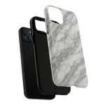 Silver Mist Marble iPhone Case with MagSafe - Shamo's