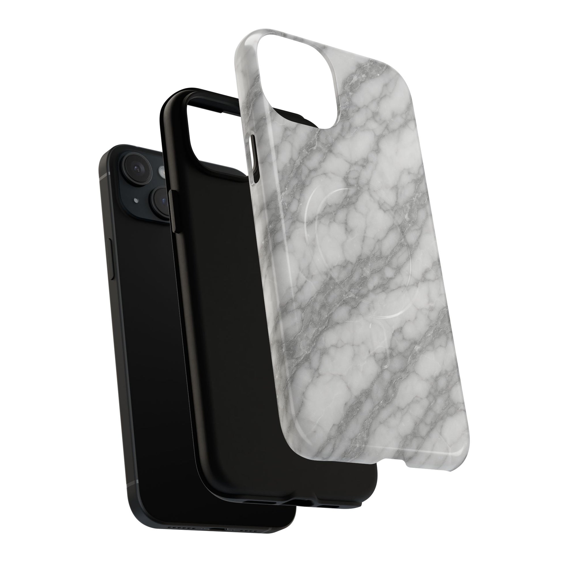 Silver Mist Marble iPhone Case with MagSafe - Shamo's