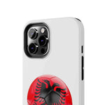 Tough Phone Cases with Albanian soccer flag