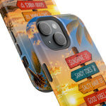 Hello Summer Phone Case — Tropical Beach MagSafe Impact-Resistant Case