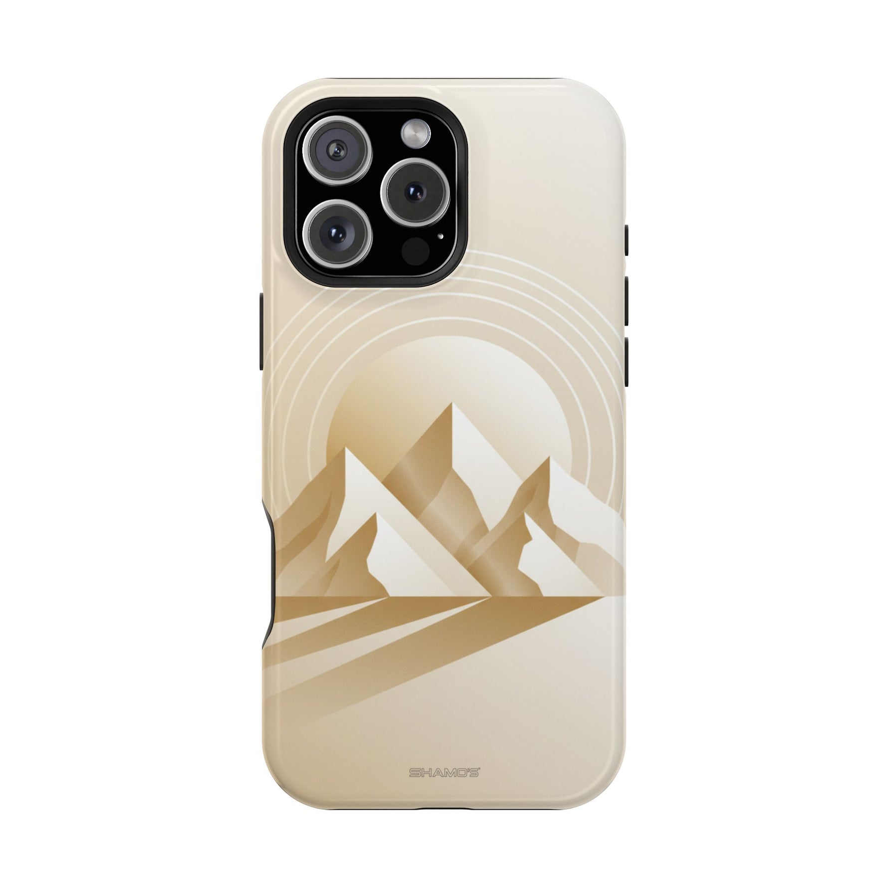 Minimalist Mountain Abstract Landscape iPhone Case with MagSafe Compatibility