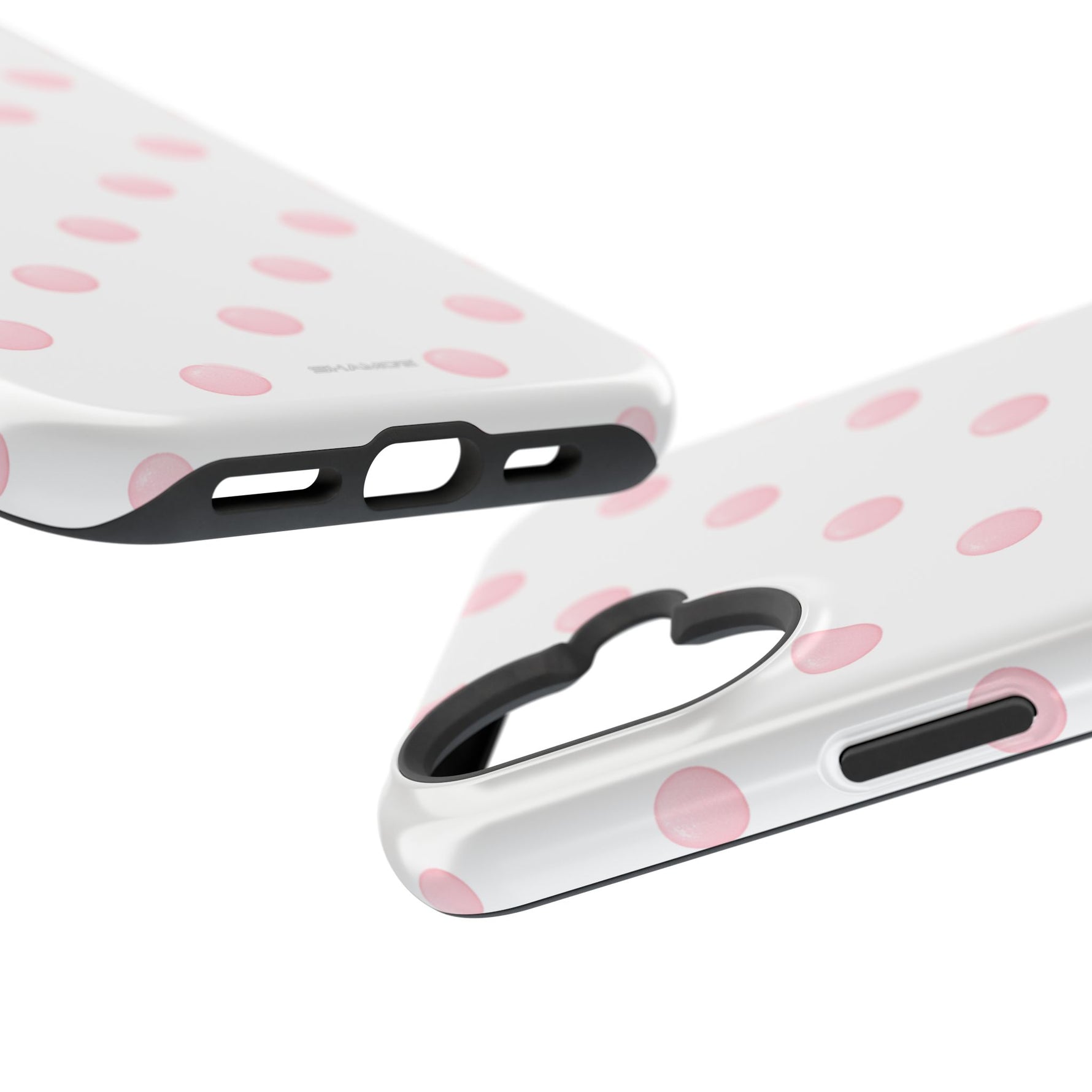 Pink Polka Dot Impact-Resistant Phone Case | MagSafe