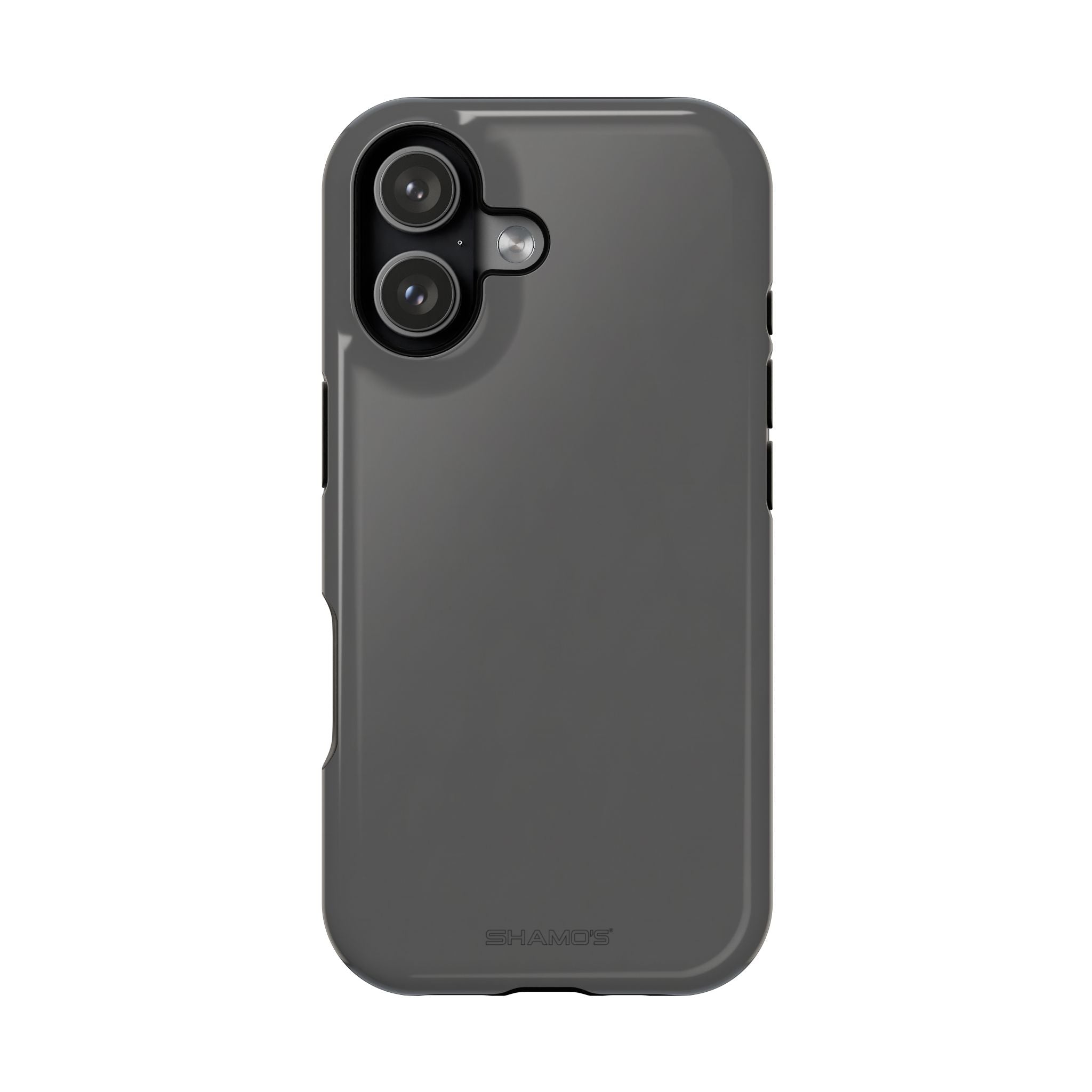 Charcoal Ink Black Solid Color Impact-Resistant iPhone Case | Slim Shockproof Magsafe-Compatible