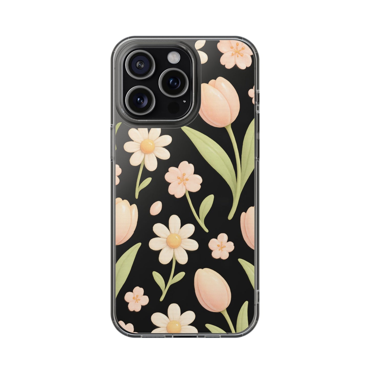 Floral Impact-Resistant Clear iPhone Case - Shamo's