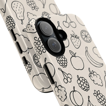 Fruit Pattern Tough iPhone Case | Compatible with MagSafe