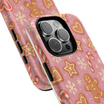 Pink Gingerbread Holiday iPhone Case with MagSafe compatibility  Shamo's