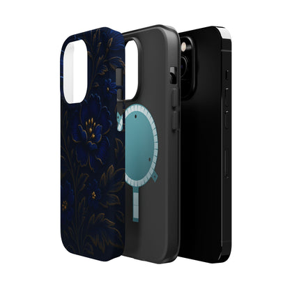 3D Velvet Night Flower iPhone Case | MagSafe