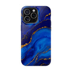 Blue Gold Marble Phone Case  Shamo's iPhone 15 Pro Max / Glossy / Without gift packagin