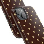 Polka Dot iPhone Case — Brown & Cream Protective Cover with MagSafe compatibility  Shamo's